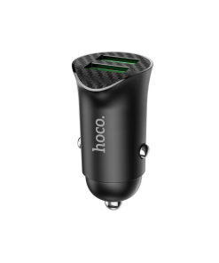 Hoco Z39 2X USB-A, QC 3.0, 18W, 3A Auto Punjač Crni