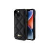 IPHONE 15 TPU GUESS QUILTED METAL LOGO BLACK