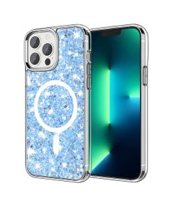 iPhone 13 Pro Sparkly Glitter MagSafe Blue