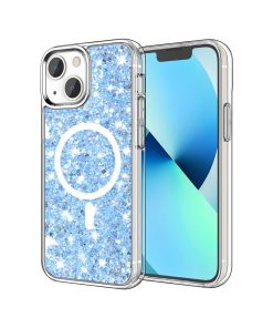 iPhone 13 Sparkly Glitter MagSafe Blue