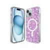 iPhone 15 maskica Sparkly Glitter MagSafe Magenta