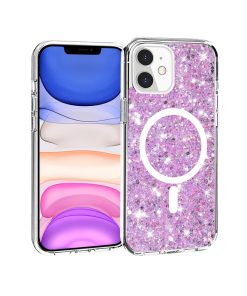 iPhone 11 Sparkly Glitter MagSafe Magenta