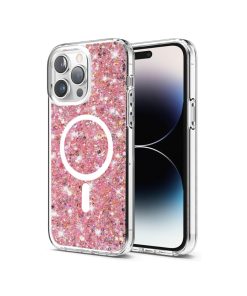 iPhone 14 Pro maskica Sparkly Glitter MagSafe Pink