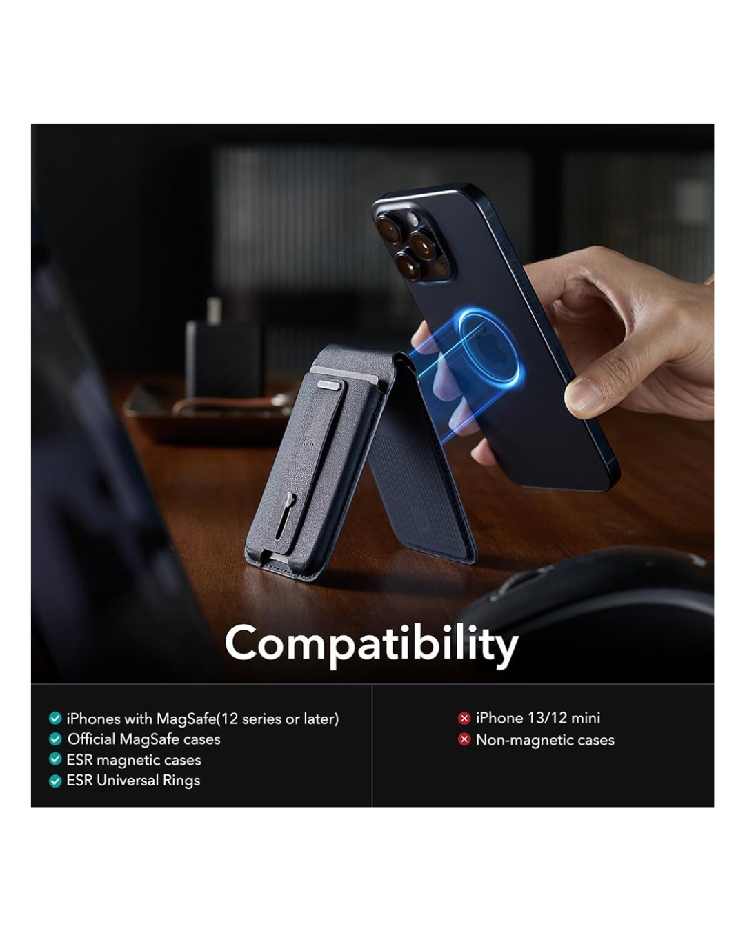 Esr MagSafe novčanik i stolni držač Dizajn bez naslova 2025 09 17T203351.608