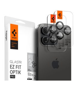 iPhone 14 Pro / 14 Pro Max / 15 Pro / 15 Pro Max / 16 Pro / 16 Pro Max zaštita za kameru SPIGEN Optik EZ-FIT 2Pack Crna