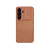 Samsung S25 maskica Nillkin Qin Pro koža Smeđa