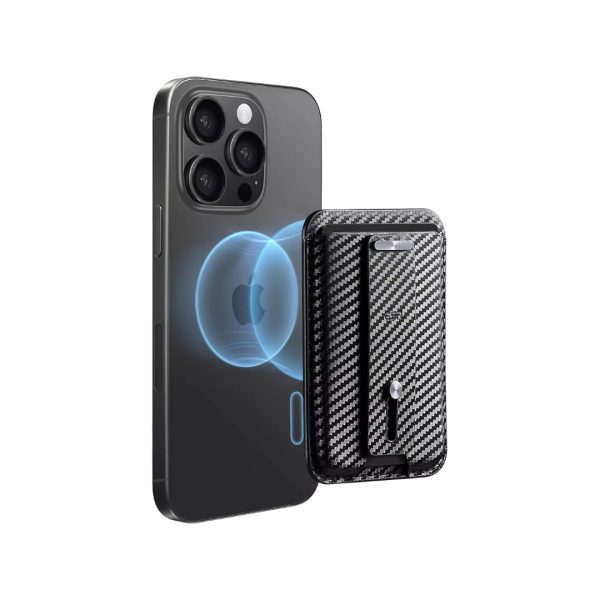 ESR Premium Magnetic HaloLock Novcanik Karbon Crni