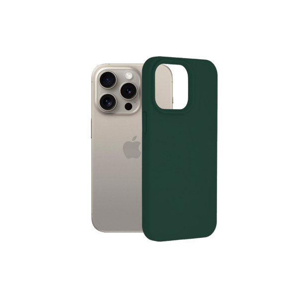IPHONE 15 PRO MAX TPU SOFT EDGE SILICONE TAMNO ZELENA 2535