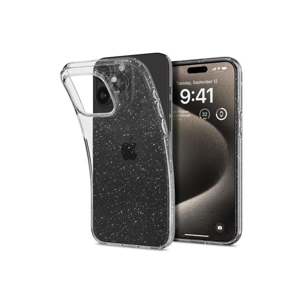 IPHONE 15 PRO MAX TPU SPIGEN LIQUID CRYSTAL CLEAR GLITTER 2359