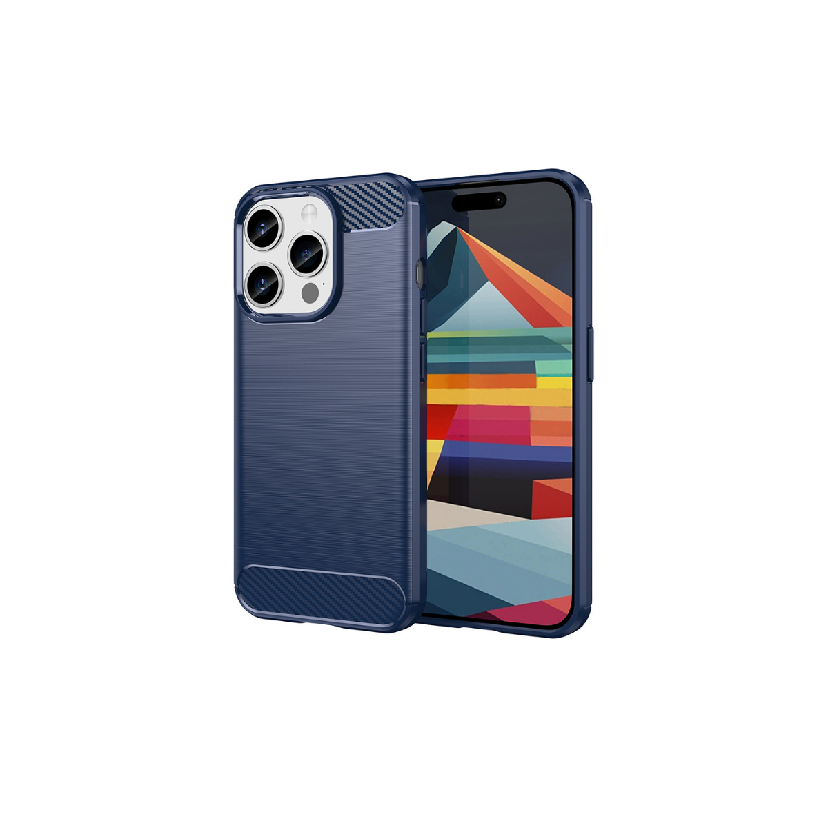 IPHONE 15 PRO TPU CARBON PLAVA 2217