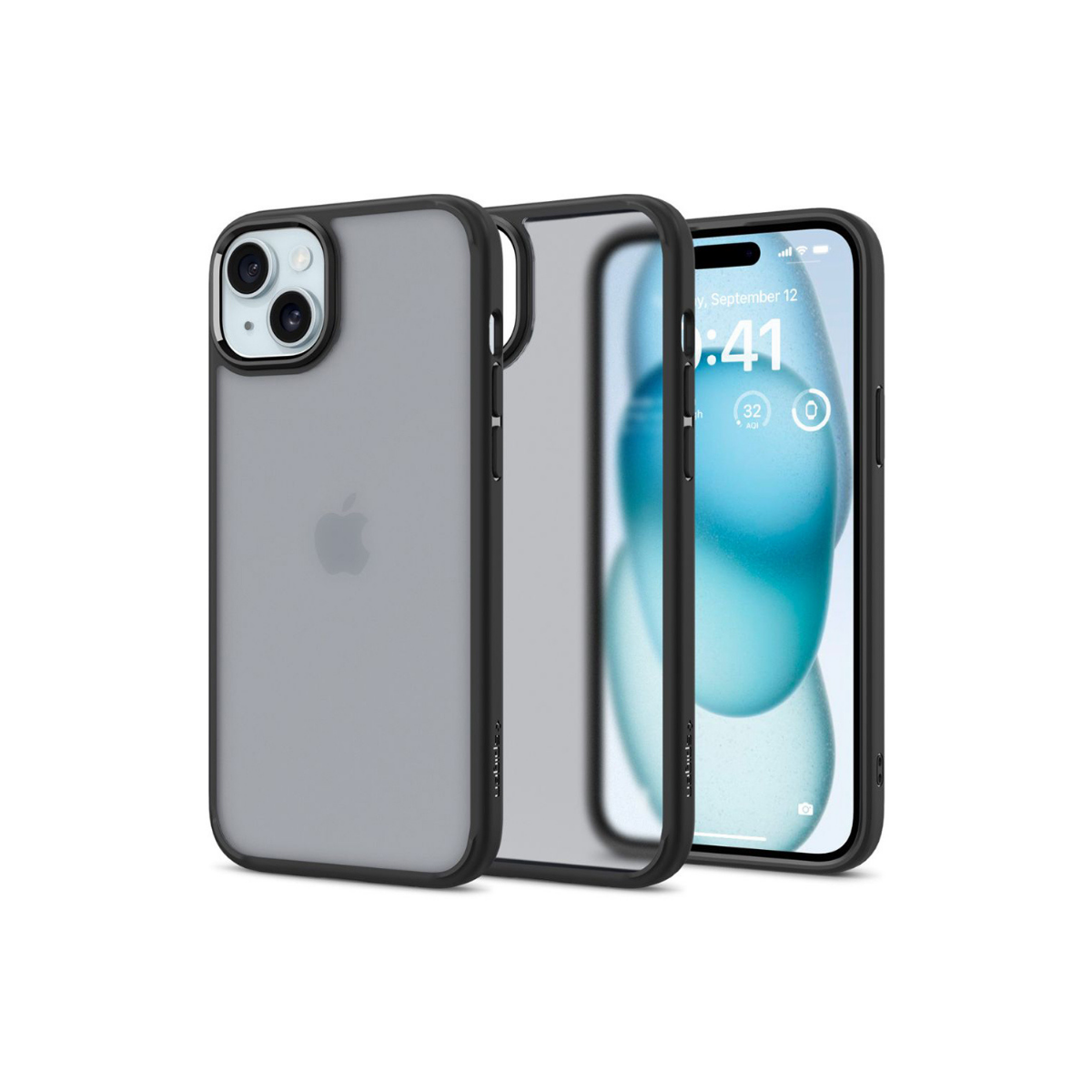 IPHONE 15 TPU SPIGEN ULTRA HYBRID FROST BLACK 3045