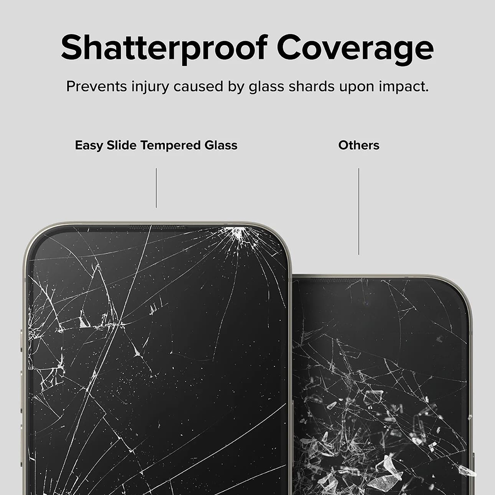 Ringke Easy Slide Tempered Glass 2 pack iPhone 16 Pro Clear 4