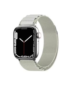 Techsuit W037 narukvica za Apple Watch 1/2/3/4/5/6/7/8/9/10/SE/SE 2 (38/40/41/42mm) Zvjezdano bijela