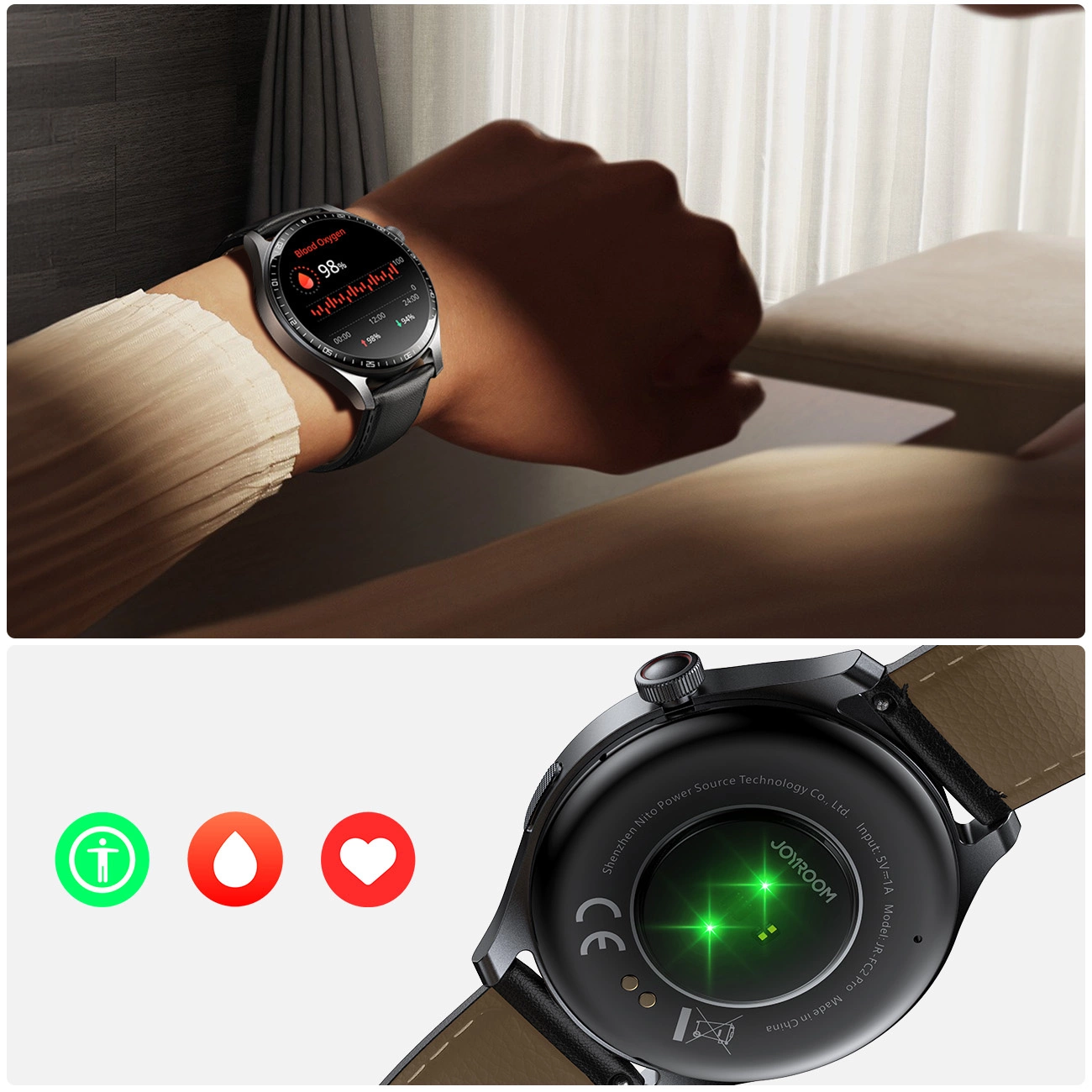 eng pl Joyroom Classic Series JR FC2 Pro Smartwatch with Call Answering Function Dark Gray 181983 18