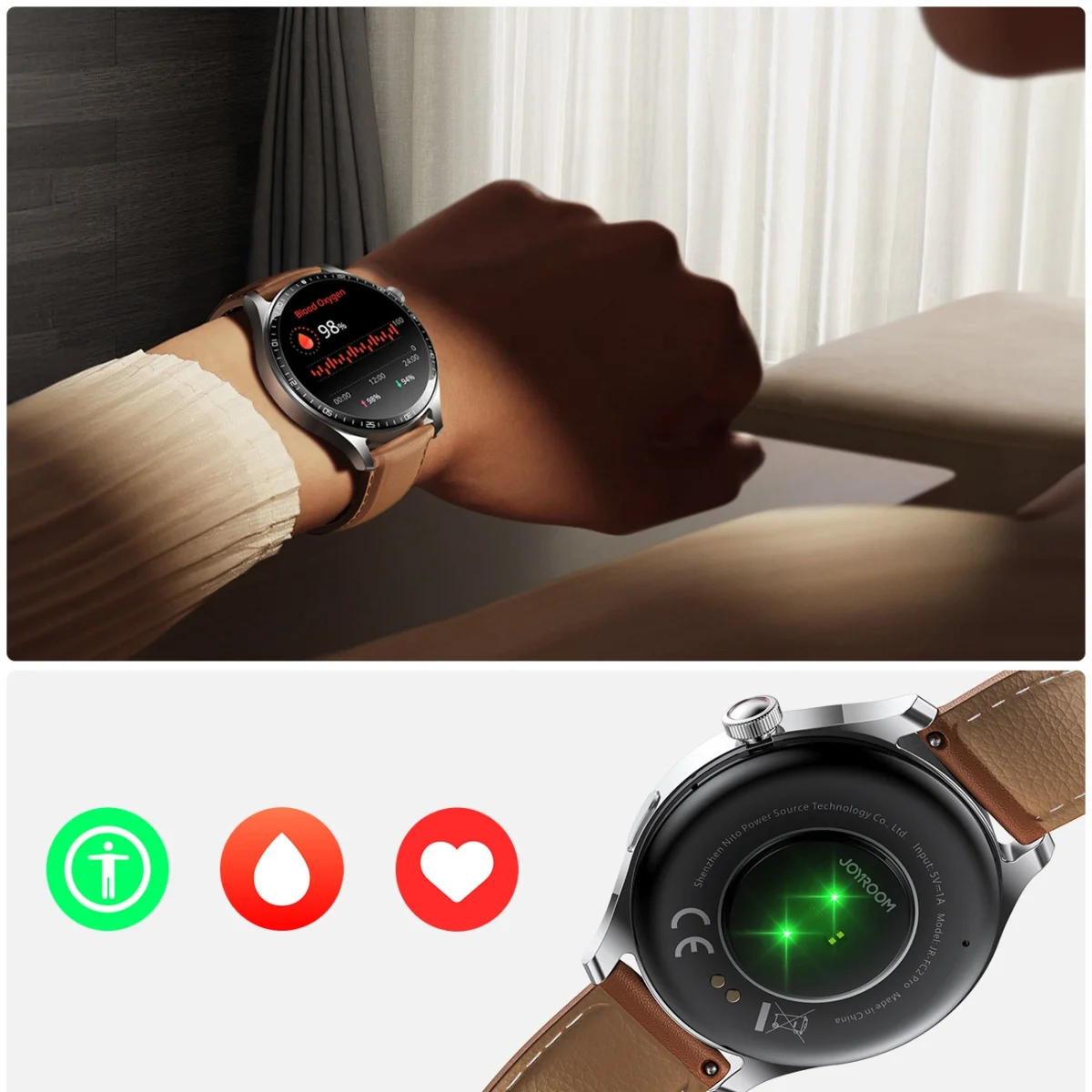 eng pl Joyroom Classic Series JR FC2 Pro Smartwatch with Call Answering Function Silver 181984 14