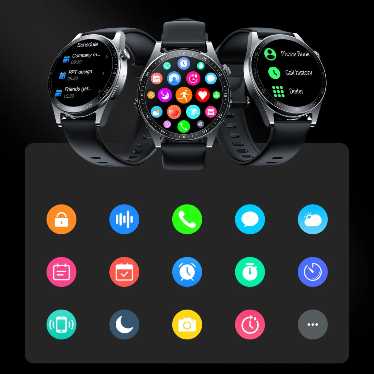 eng pl Joyroom Classic Series JR FC2 smartwatch with call answering function IP68 protection black 137380 6