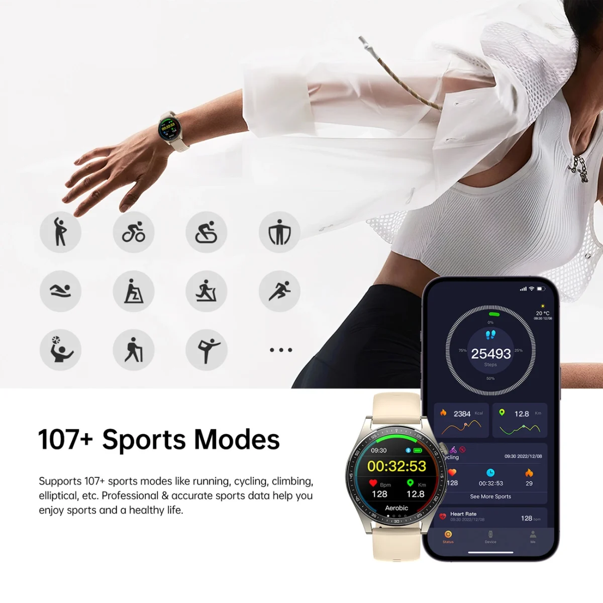 eng pl Joyroom Classic Series JR FC2 smartwatch with call answering function IP68 protection gold 159896 7