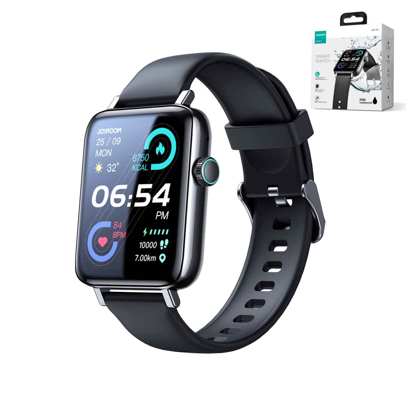 eng pl Joyroom Fit Life JR FT5 smartwatch with call answering function IP68 protection black 137643 2