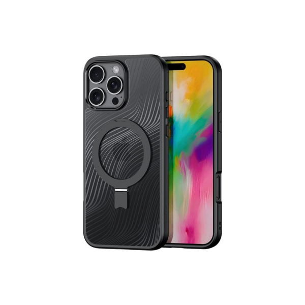 iPhone 16 Pro Dux Ducis Aimo MagSafe Magnetic Stand Black 4218