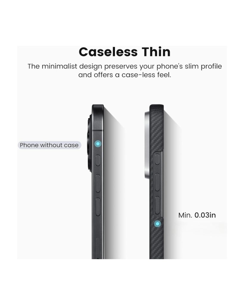 Phone 17 Pro Max maskica Techsuit Aramid Fiber MagSafe Crna (1)