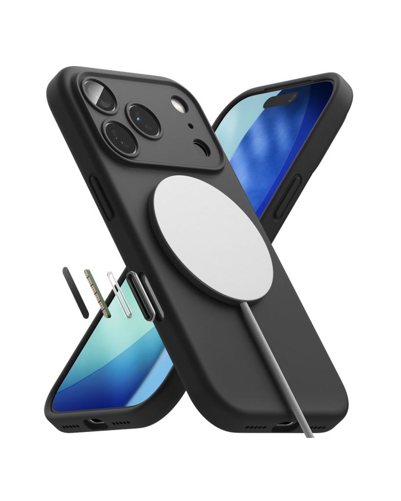 iPhone 17 Pro Max maskica Ringke Silicone Magnetic MagSafe Black