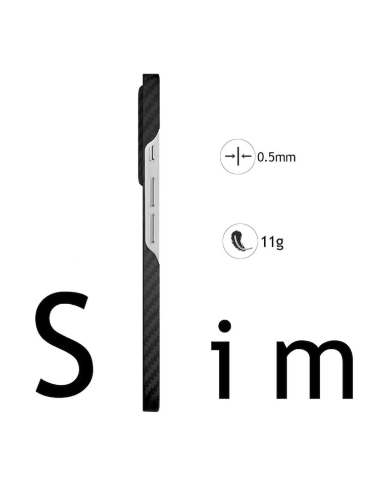 iPhone 17 Pro maskica Techsuit Aramid Fiber MagSafe Crna (1)